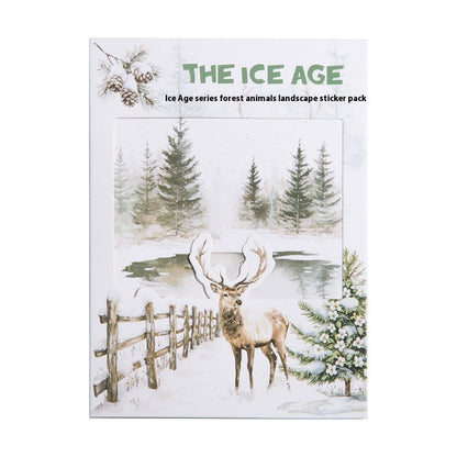 Sticker ours polaire cozy neige