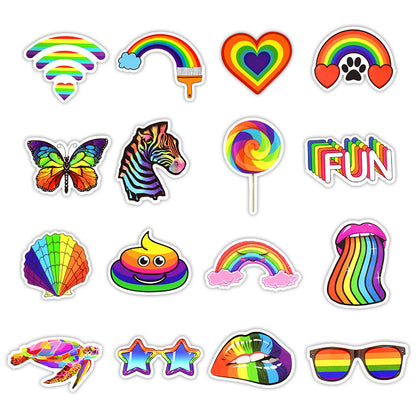 Sticker arc-en-ciel couleurs vives