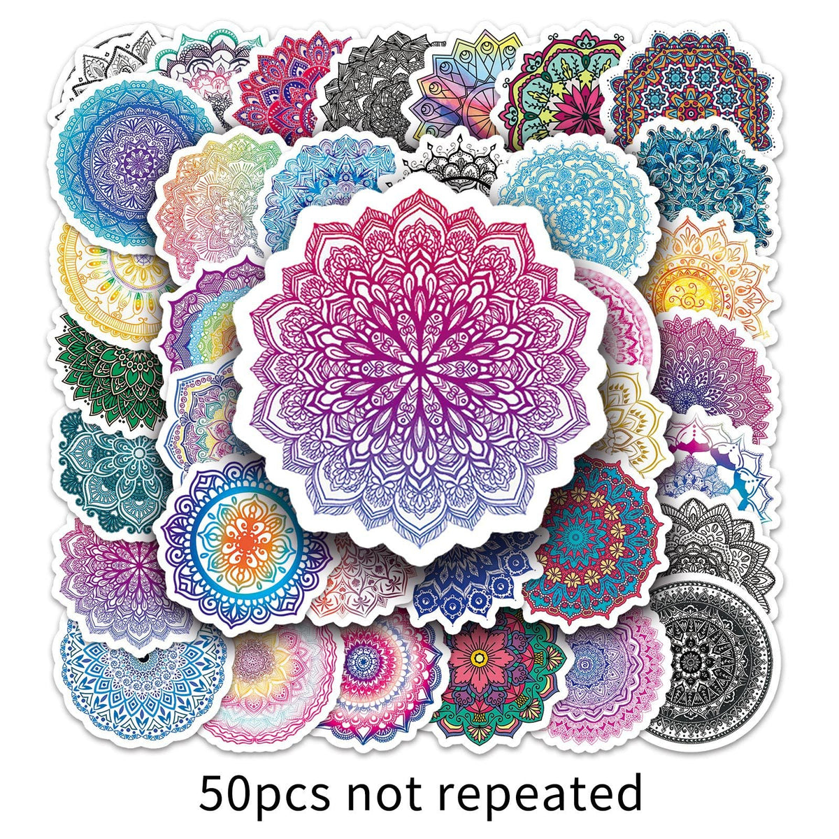 Sticker mandala pour valise objets quotidien