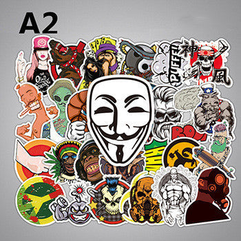 Sticker doodle style varié laptop