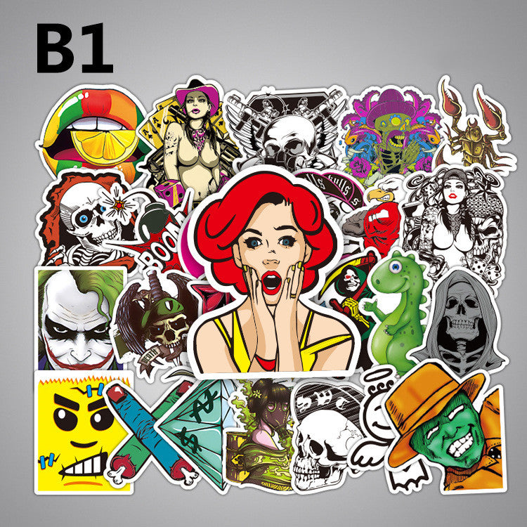 Sticker doodle pour voiture skateboard
