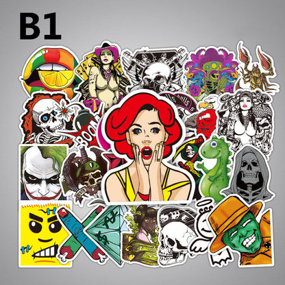 Sticker doodle pour voiture skateboard