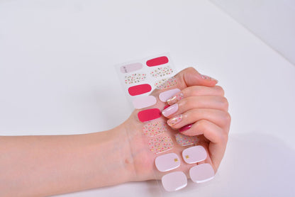 Stickers ongles gel effet bronzing 3D design 46