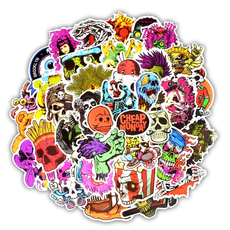 Stickers laptop vinyle waterproof style cartoon 50 pièces