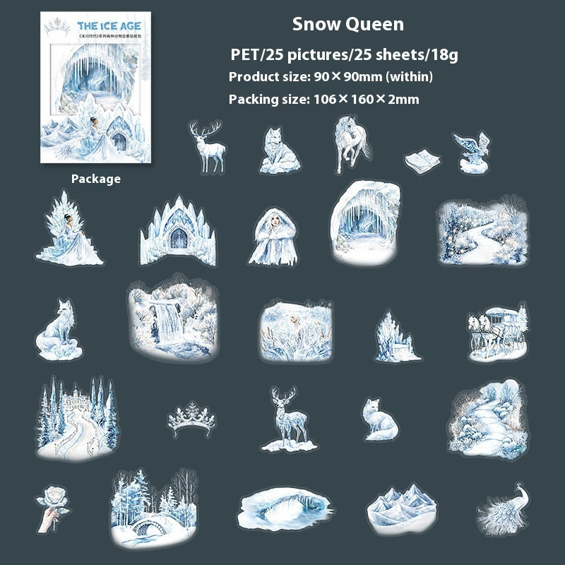 Sticker lapin des neiges illustration cozy