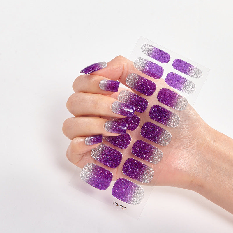 Sticker ongle couleur unie complète