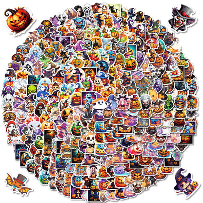 Sticker citrouille Halloween coloré