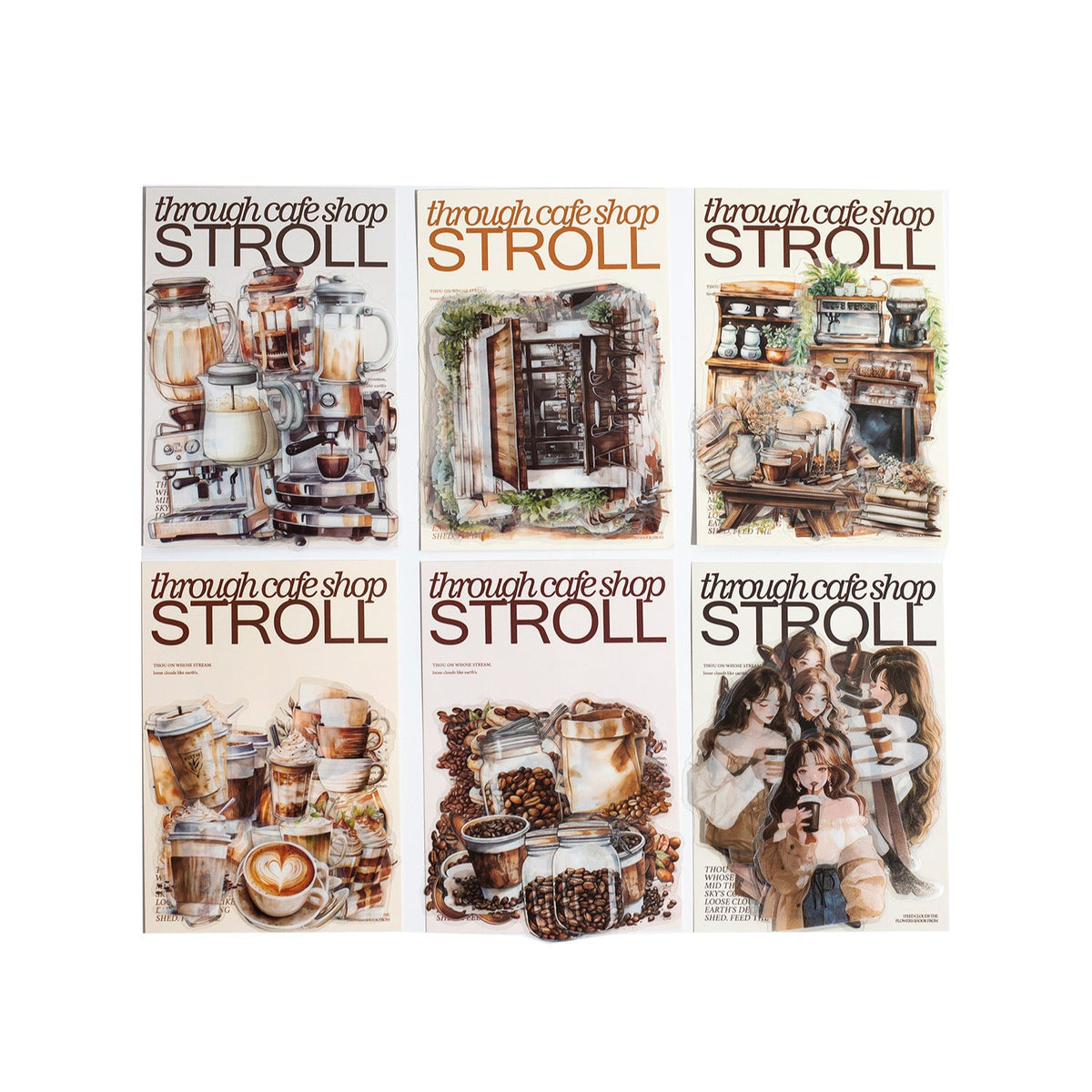 Sticker café frappuccino cozy journal