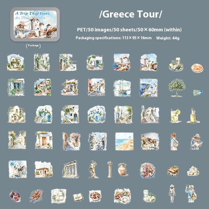 Sticker voyage collection 6 destinations