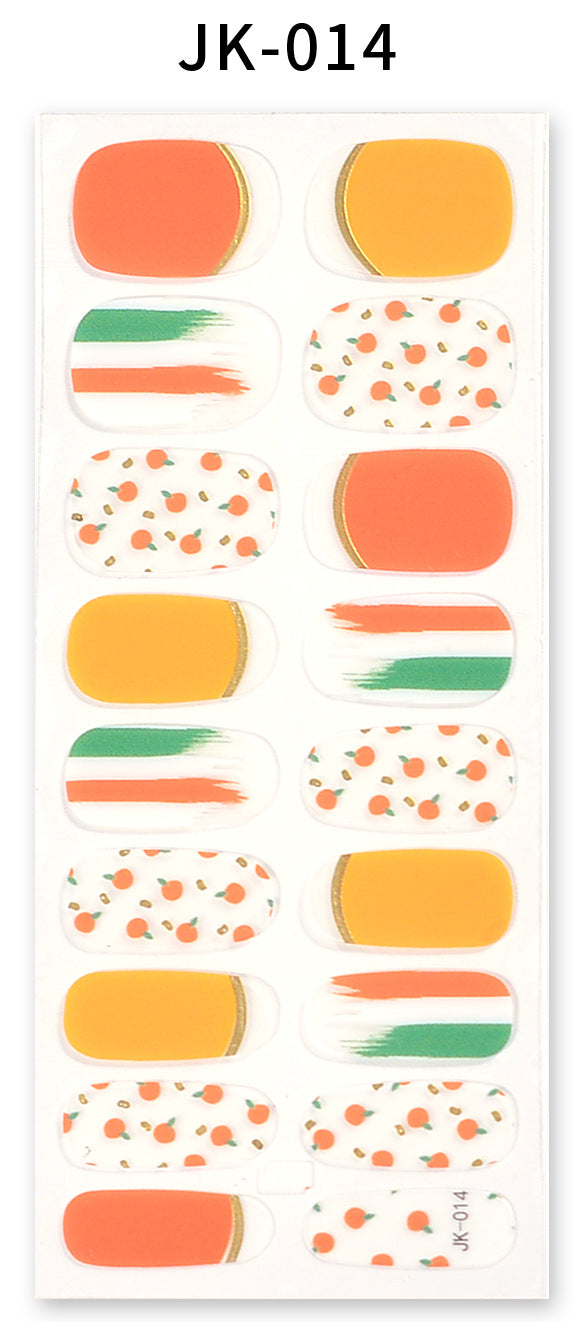Stickers ongles gel effet bronzing 3D design 16