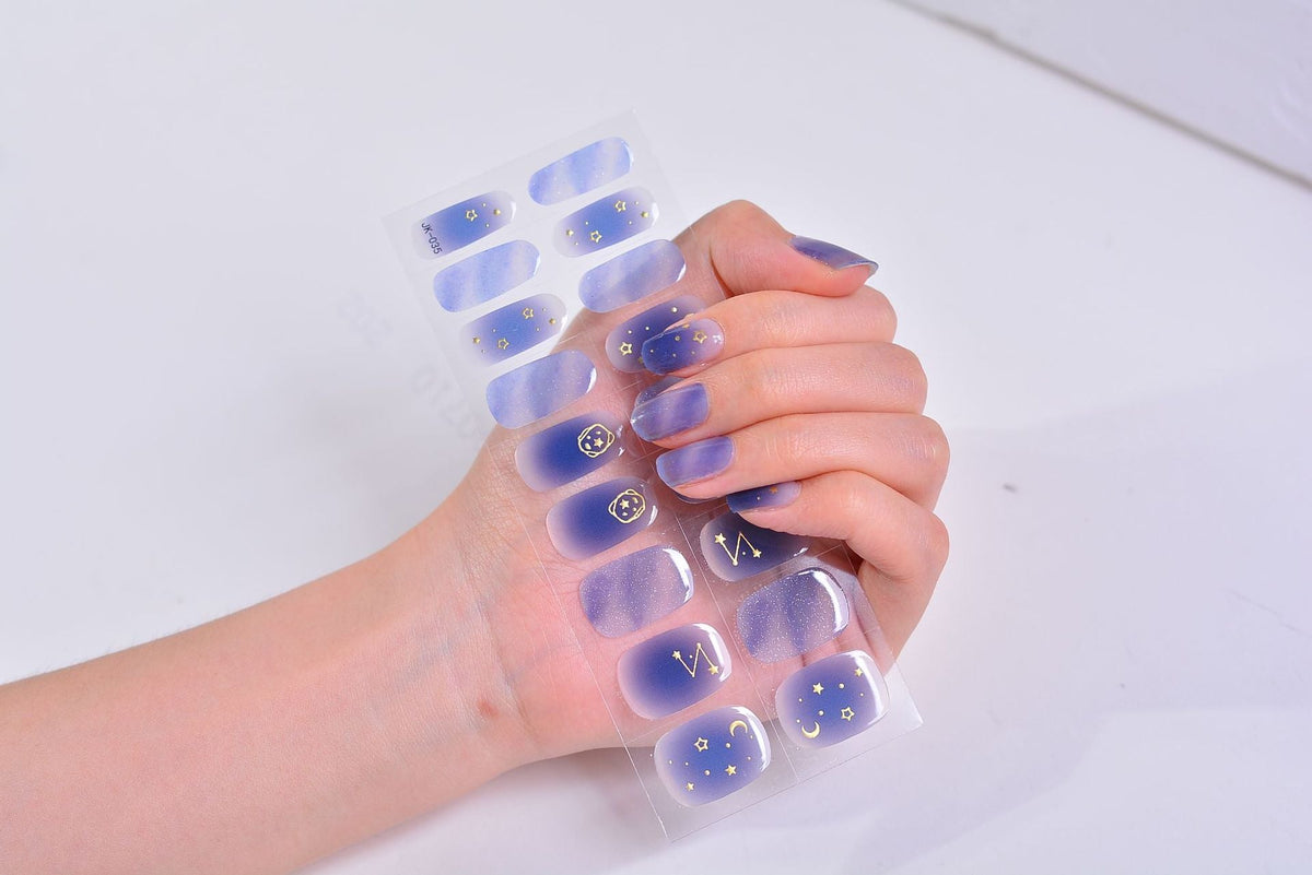 Stickers ongles gel effet bronzing 3D design 38