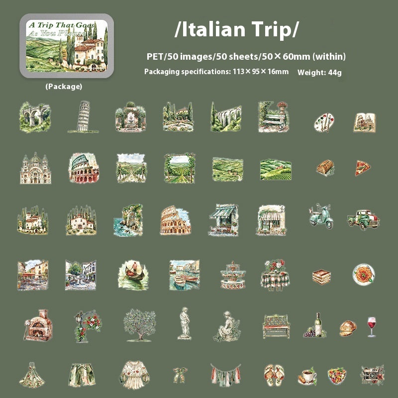 Sticker voyage pour passionnés de journal