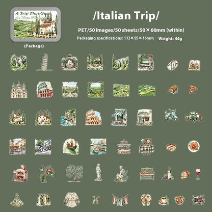 Sticker voyage pour passionnés de journal