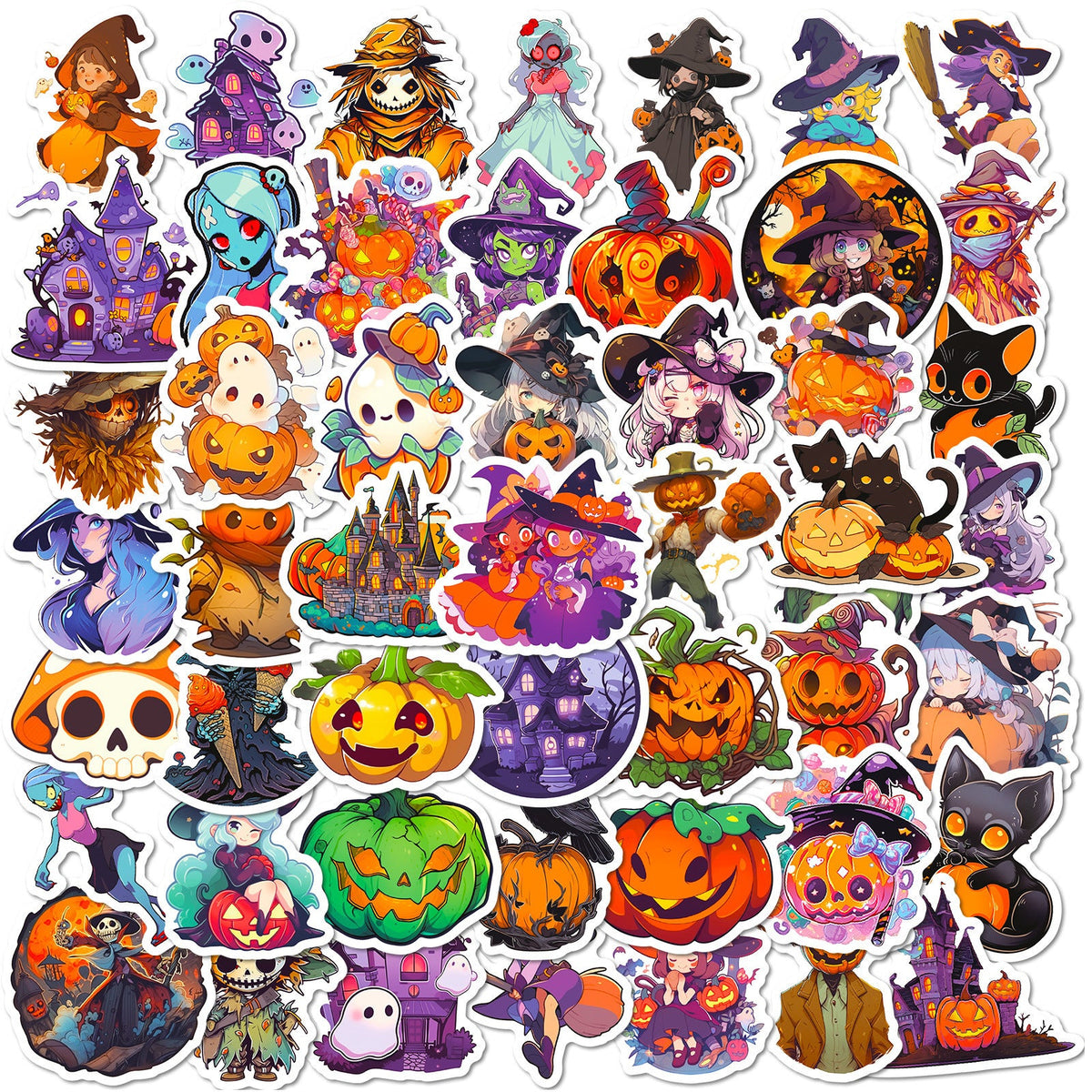 Planche 300 stickers thème Halloween