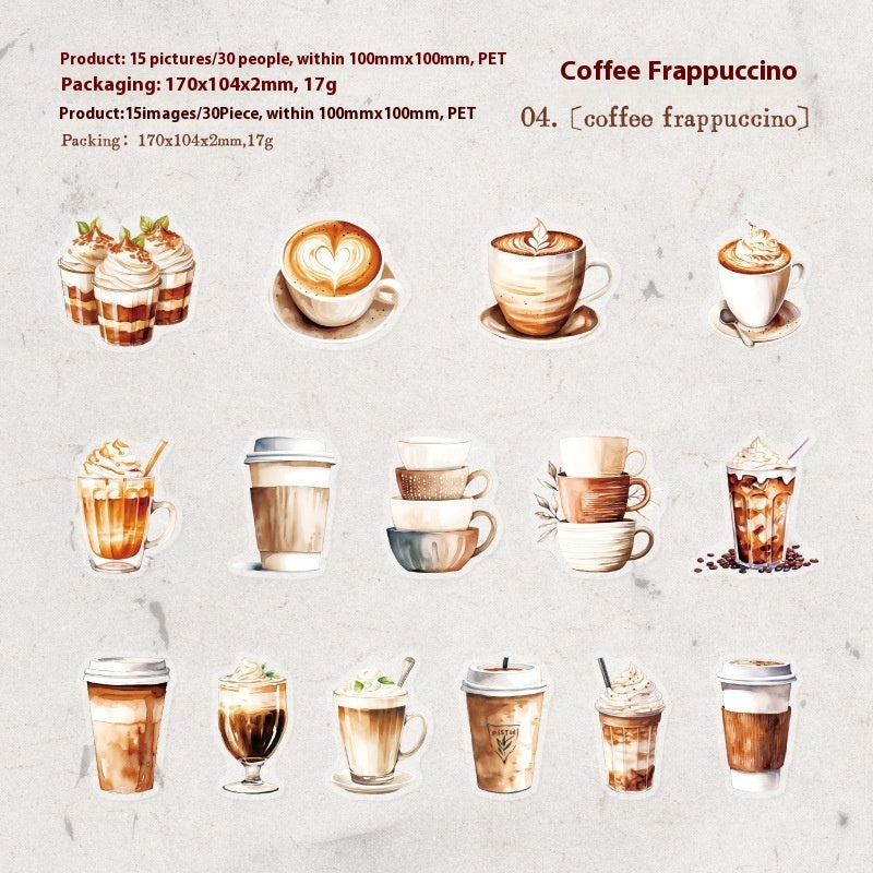 Sticker cozy café pour scrapbooking
