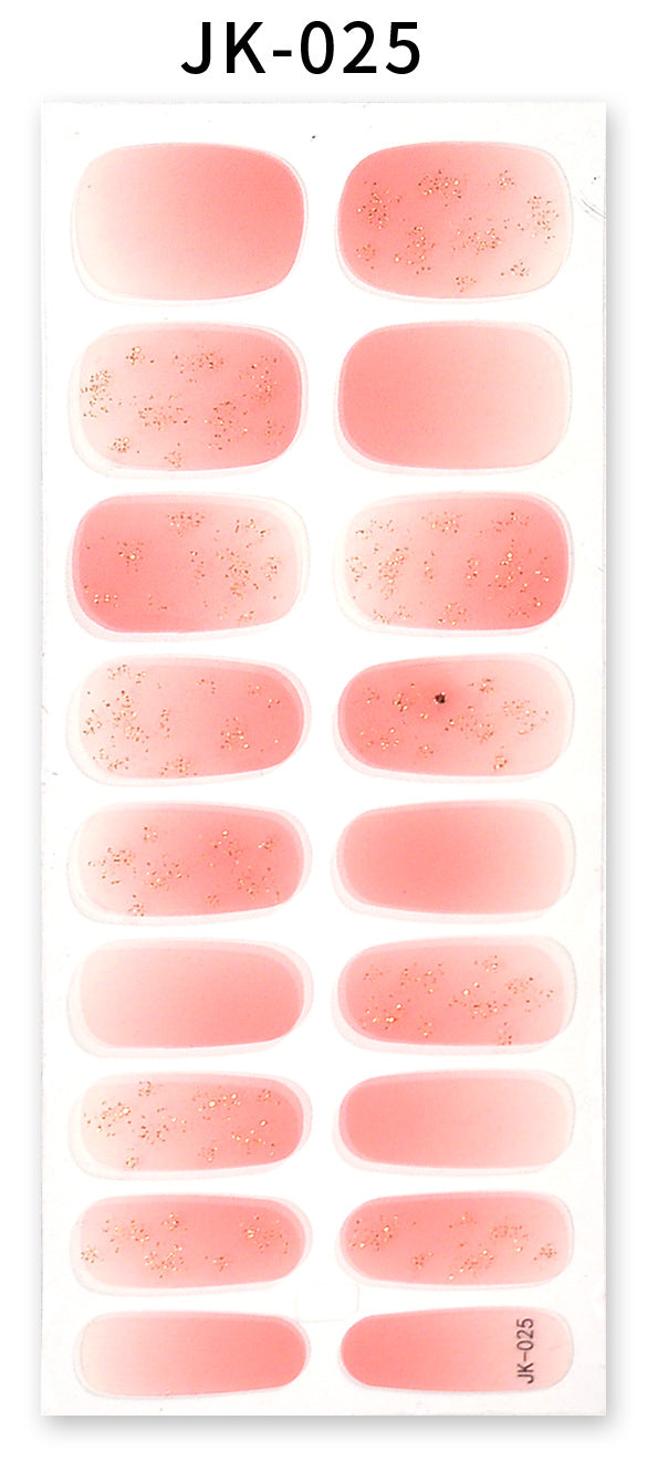 Sticker ongle gel bronzing style 28