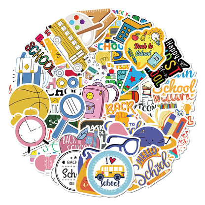 Sticker graffiti mignon rentrée scolaire