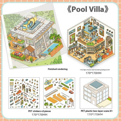 Sticker source chaude paysage mignon