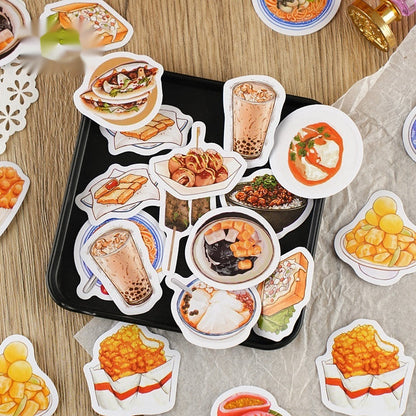 Sticker snack marché de nuit rétro