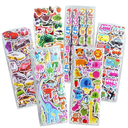 Planche stickers 3D pour décorer cahier