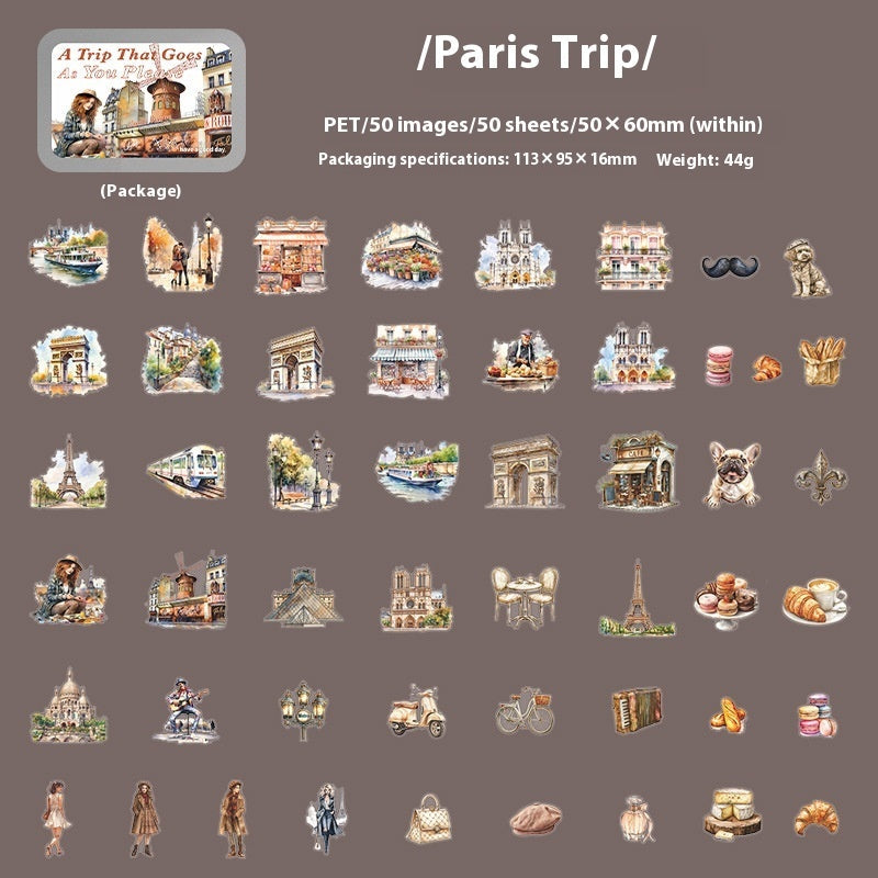 Sticker voyage Hawaï matériau PET