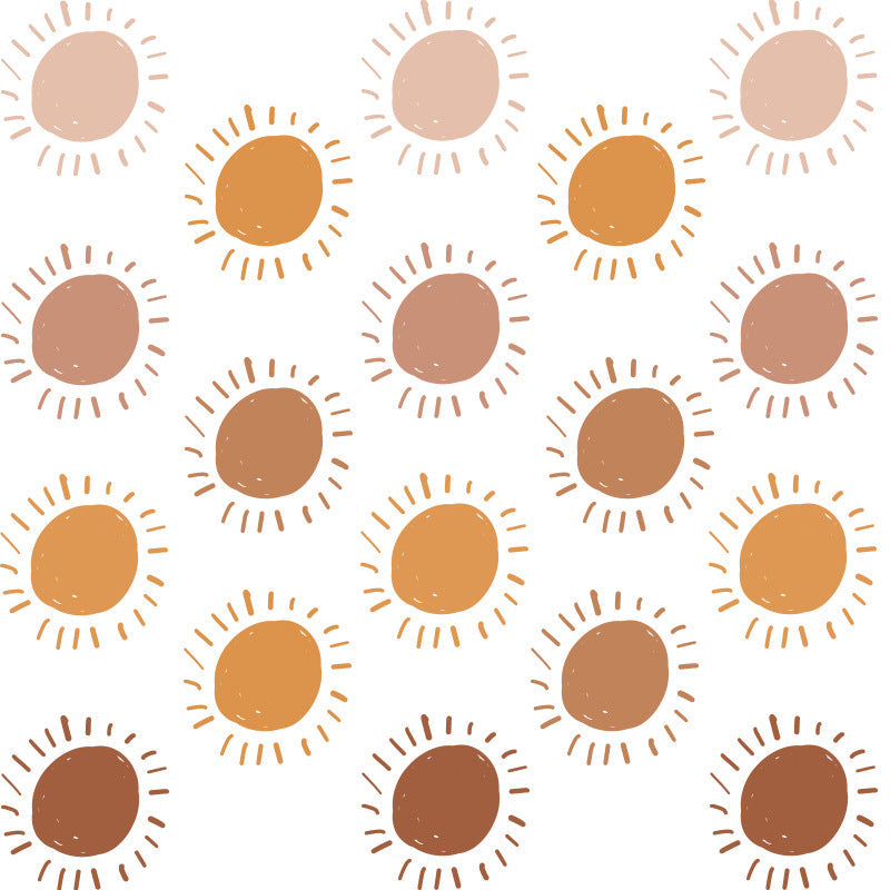 Sticker mural soleil joyeux et lumineux
