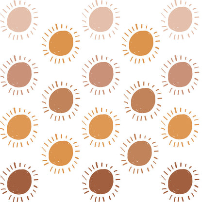 Sticker mural soleil joyeux et lumineux