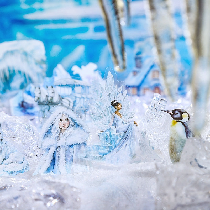 Sticker oiseaux d'hiver illustration douce