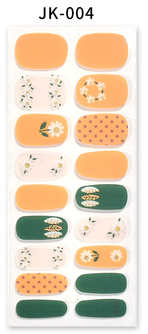 Sticker ongle gel bronzing style 6