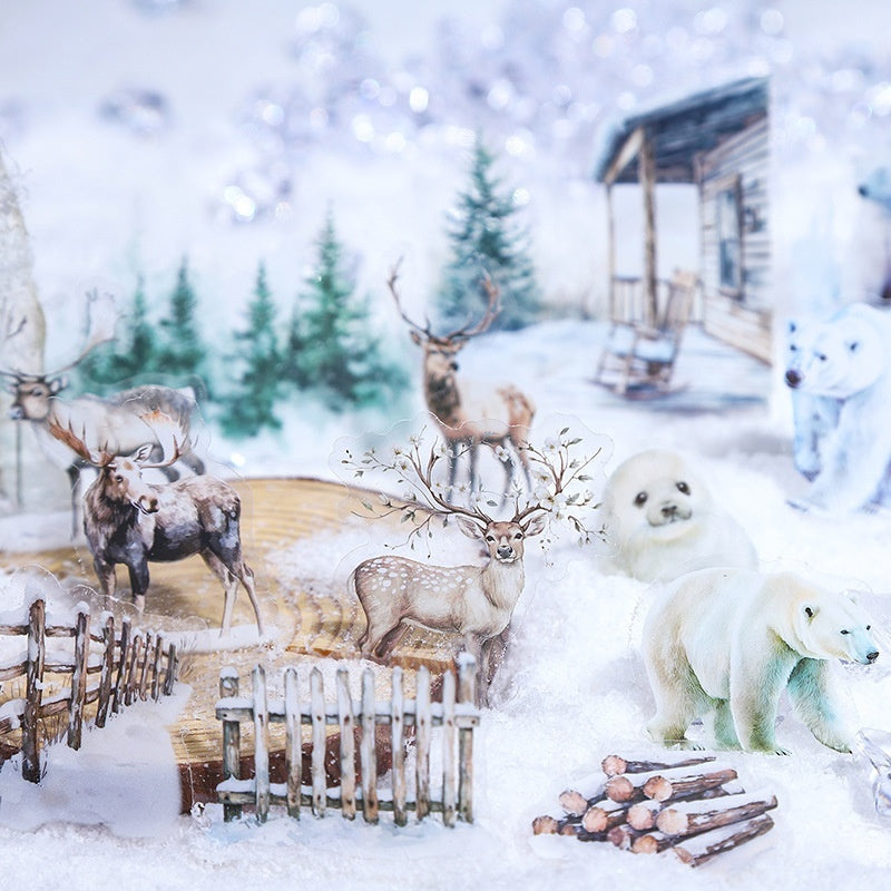 Sticker reine des glaces hiver cozy