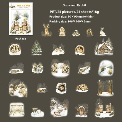 Sticker collection hiver cozy pour ordinateur