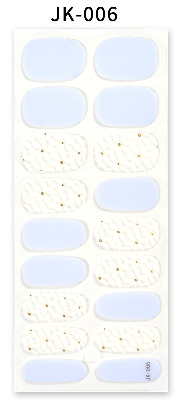 Stickers ongles gel effet bronzing 3D design 8