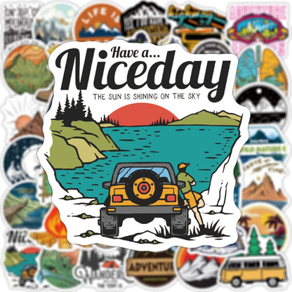 Sticker laptop pour amateurs d'aventure