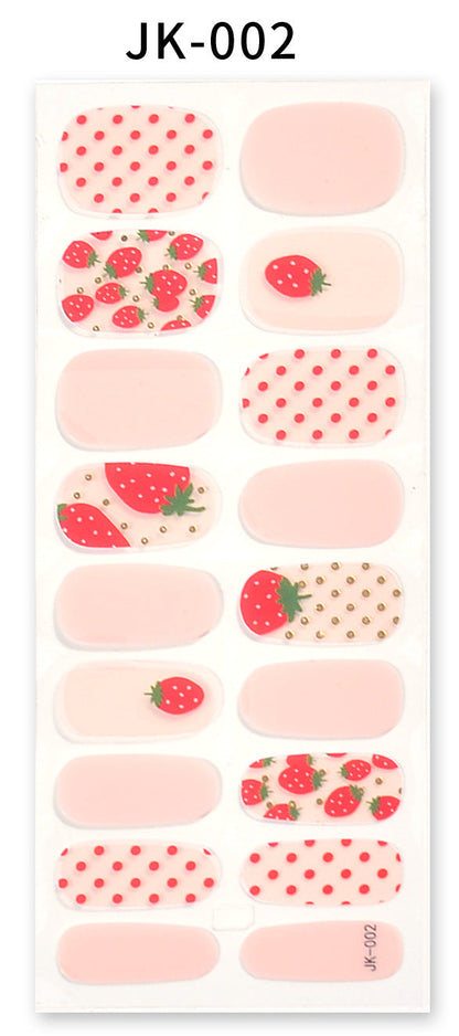 Stickers ongles gel effet bronzing 3D design 4