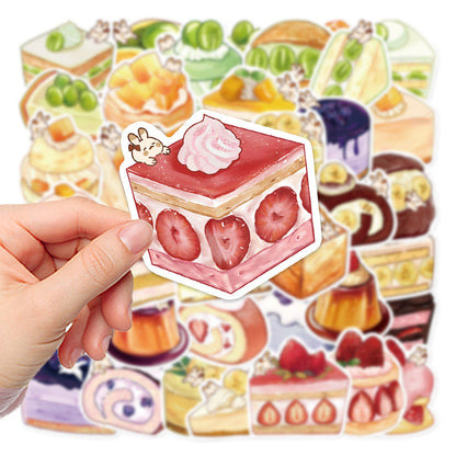 Sticker dessert illustration mignonne cozy