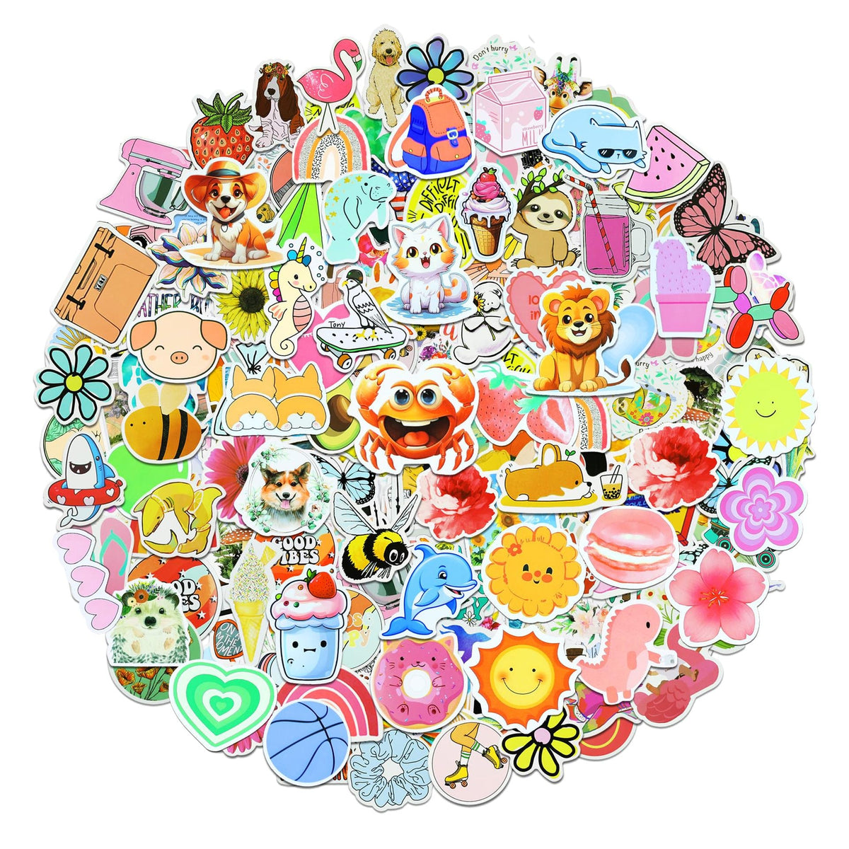 Planche stickers variés adhésif résistant