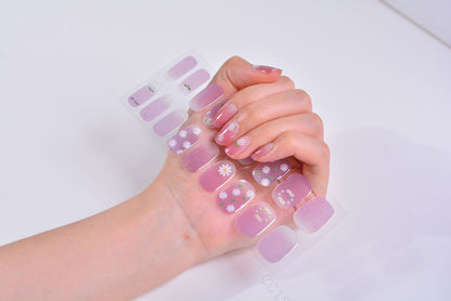 Sticker ongle gel effet brillant longue durée