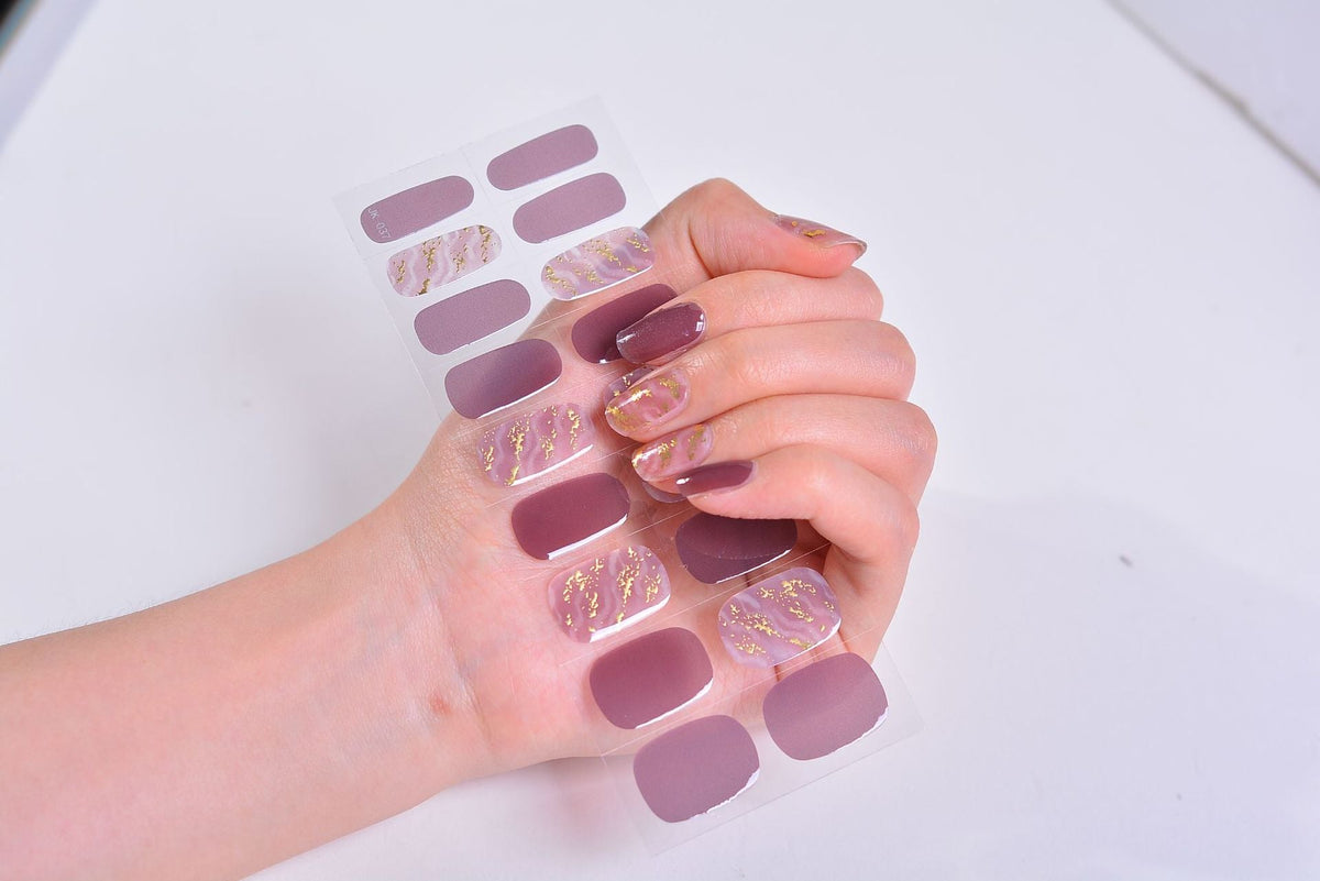Sticker ongle gel bronzing style 40