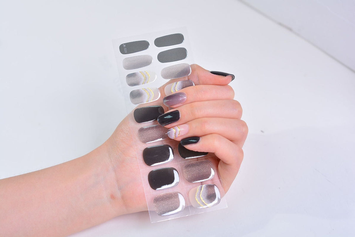 Stickers ongles gel effet bronzing 3D design 34