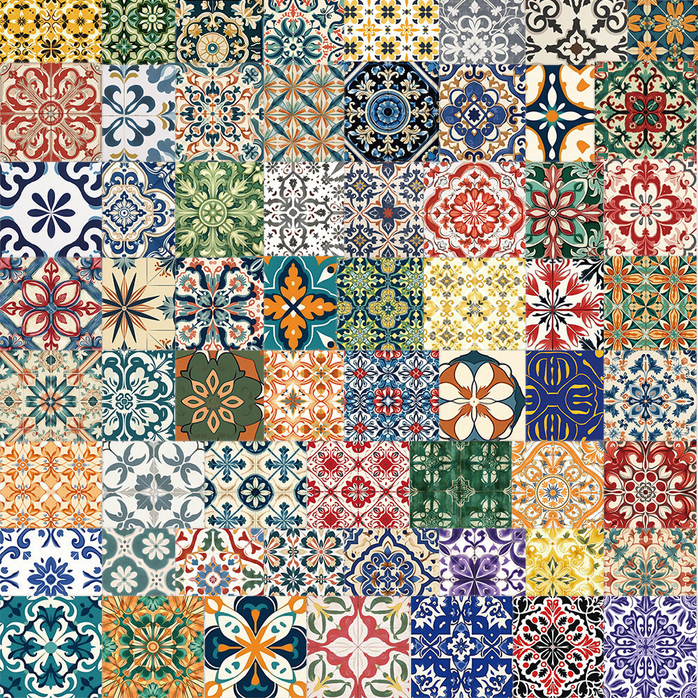 Stickers mandala rétro imperméables pour coque et valise