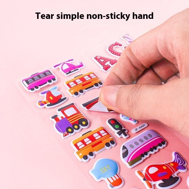 Planche stickers 3D collection complète