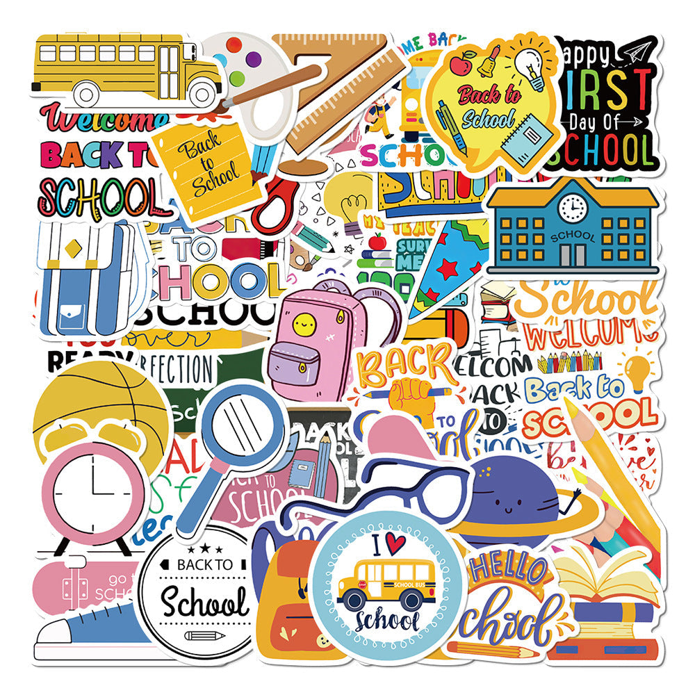 Stickers graffiti laptop journal thème rentrée
