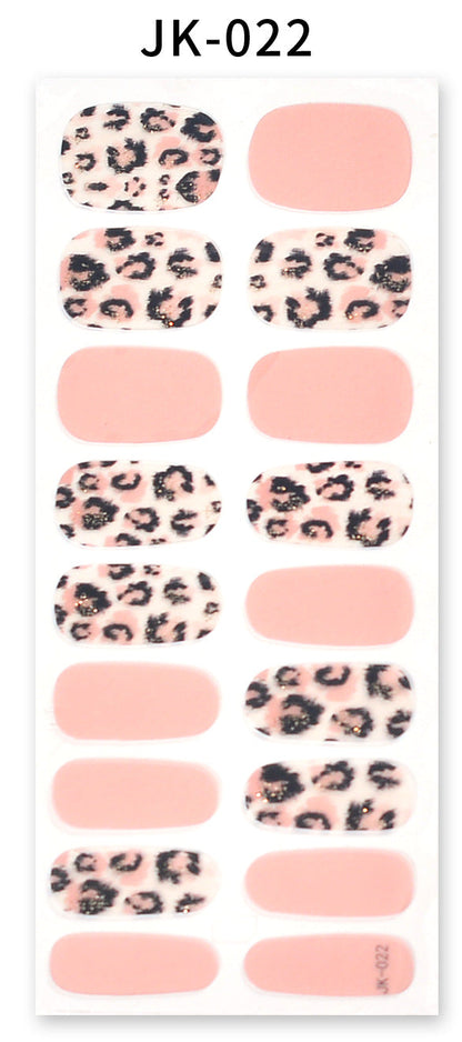 Stickers ongles gel effet bronzing 3D design 24