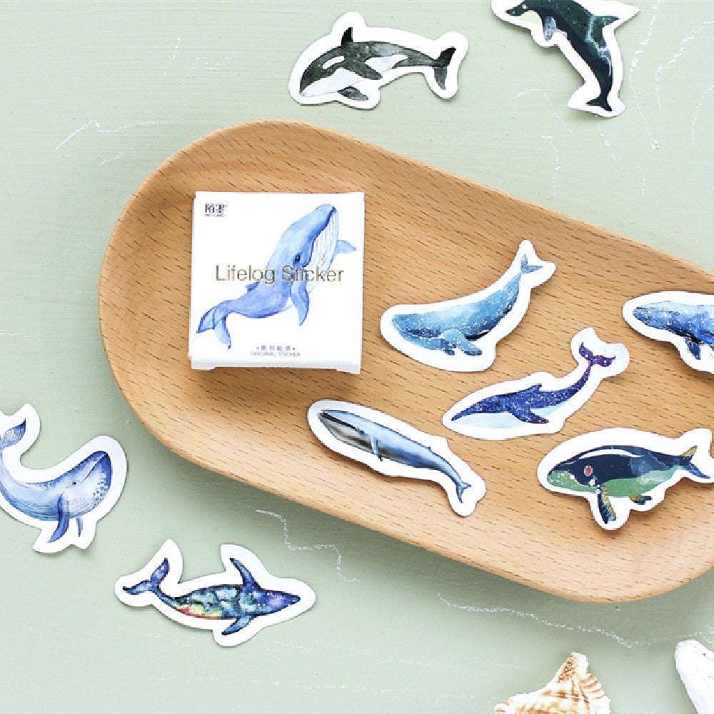 Sticker baleine pour sceller carnet