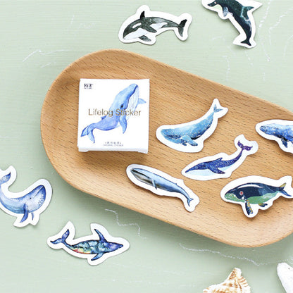 Sticker baleine pour sceller carnet