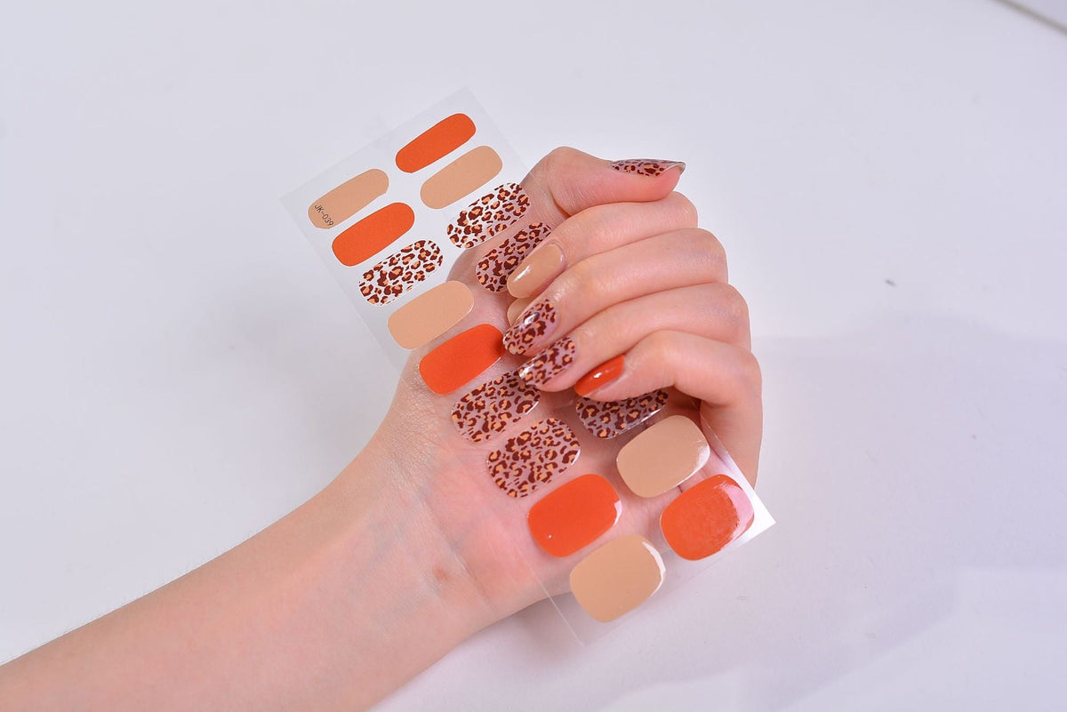 Stickers ongles gel effet bronzing 3D design 42